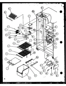 Freezer Shelving And Refrigerator Light parts for Amana Side-By-Side Refrigerator 36791W-P1152601WW from AppliancePartsPros.com