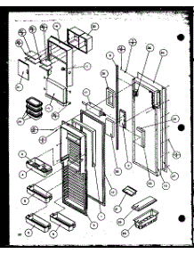 Refrigerator Door (36791W / P1152601ww) (36798L / P1152602wl) (36795E / P1152603we) parts for Amana Side-By-Side Refrigerator 36795E-P1152603WE from AppliancePartsPros.com