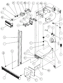 Refrigerator / Freezer Controls And Cabinet parts for Amana Side-By-Side Refrigerator 36798-P1152602W from AppliancePartsPros.com