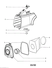 Housing Assembly parts for Eureka Canister Vacuum 3686A from AppliancePartsPros.com