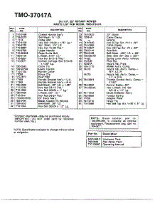 3.5Hp 22" Rotary Mower Page 2 parts for Mtd Gas Walk-Behind Mower 37047A from AppliancePartsPros.com