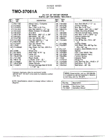 3.5Hp 22" Rotary Mower Page 2 parts for Mtd Gas Walk-Behind Mower 37061A from AppliancePartsPros.com