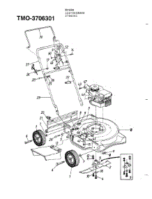Mower parts for Mtd Gas Walk-Behind Mower 3706301 from AppliancePartsPros.com