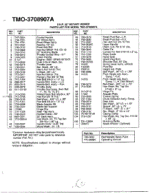 5Hp 22" Rotary Mower Page 2 parts for Mtd Gas Walk-Behind Mower 3708907A from AppliancePartsPros.com