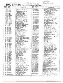 4Hp 21" Rotary Mower Page 2 parts for Mtd Gas Walk-Behind Mower 37446A from AppliancePartsPros.com