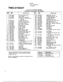 3.5 Hp 21" Rotary Mower Page 2 parts for Mtd Gas Walk-Behind Mower 3746507 from AppliancePartsPros.com