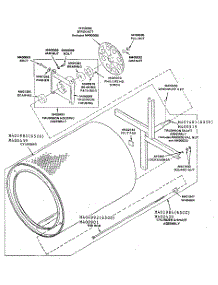 Cylinder And Trunnion Assemblies parts for Huebsch Dryer 37CG from AppliancePartsPros.com