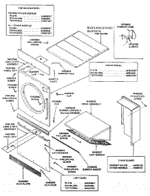 Panels, Guards And Lint Hood Assembly parts for Huebsch Dryer 37EG from AppliancePartsPros.com