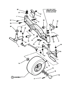 Front Axle / Wheels parts for Snapper Rear-Engine Riding Mower 381450HBVE from AppliancePartsPros.com