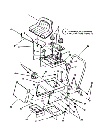 Seat & Seat Mount parts for Snapper Rear-Engine Riding Mower 381451HBVE from AppliancePartsPros.com