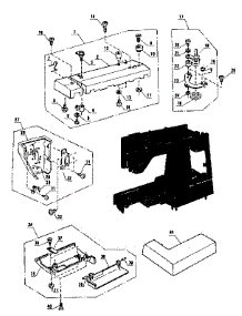 Base Assembly parts for Kenmore Mechanical Sewing Machine 385.1011180 (3851011180, 385 1011180) from AppliancePartsPros.com