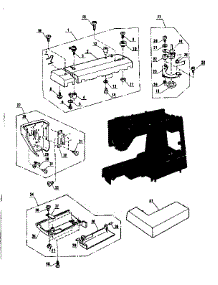 Base Assembly parts for Kenmore Mechanical Sewing Machine 385.1155180 (3851155180, 385 1155180) from AppliancePartsPros.com