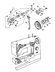 Upper Shaft Complete parts for Kenmore Mechanical Sewing Machine 385.1155180 (3851155180, 385 1155180) from AppliancePartsPros.com