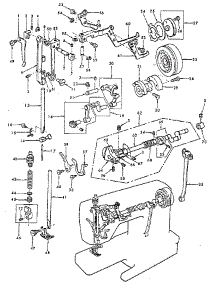Presser Bar Assembly parts for Kenmore Electronic Sewing Machine 385.1249380 (3851249380, 385 1249380) from AppliancePartsPros.com