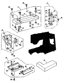 Bobbin Winder Unit And Top Cover parts for Kenmore Mechanical Sewing Machine 385.1254180 (3851254180, 385 1254180) from AppliancePartsPros.com