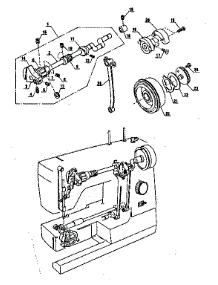 Upper Shaft Cpmplete parts for Kenmore Mechanical Sewing Machine 385.1264180 (3851264180, 385 1264180) from AppliancePartsPros.com