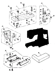 Base Assembly parts for Kenmore Mechanical Sewing Machine 385.1274180 (3851274180, 385 1274180) from AppliancePartsPros.com