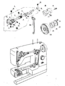 Upper Shaft Complete parts for Kenmore Mechanical Sewing Machine 385.1274180 (3851274180, 385 1274180) from AppliancePartsPros.com
