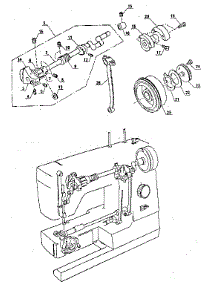Upper Shaft parts for Kenmore Mechanical Sewing Machine 385.1284180 (3851284180, 385 1284180) from AppliancePartsPros.com