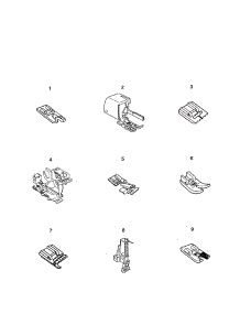 Feet parts for Kenmore Mechanical Sewing Machine 385.15512000 (38515512000, 385 15512000) from AppliancePartsPros.com