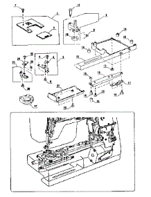 Needle Plate Unit parts for Kenmore Mechanical Sewing Machine 385.1584180 (3851584180, 385 1584180) from AppliancePartsPros.com