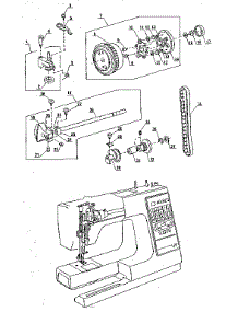 Bobbin Winder parts for Kenmore Electronic Sewing Machine 385.1960180 (3851960180, 385 1960180) from AppliancePartsPros.com