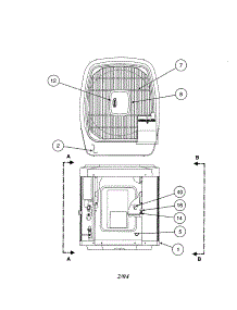 Outlet Grille / Top Cover parts for Carrier Central Air Conditioner 38TRA036 SERIES340 from AppliancePartsPros.com