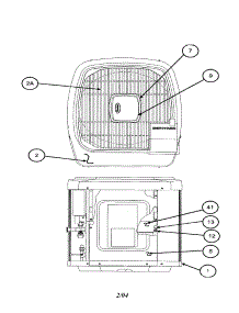 Outlet Grille / Top Cover parts for Carrier Central Air Conditioner 38TSA036 SERIES330 from AppliancePartsPros.com
