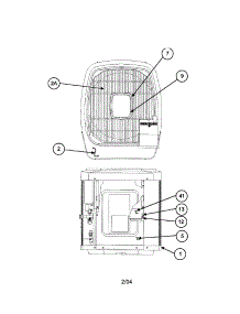 Outlet Grille  /  Top Cover parts for Carrier Central Air Conditioner 38TXA042 SERIES330 from AppliancePartsPros.com