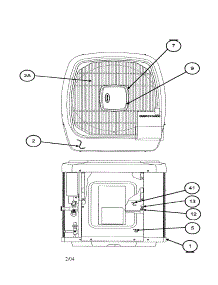 Outlet Grille  /  Top Cover parts for Carrier Central Air Conditioner 38TZA030 SERIES330 from AppliancePartsPros.com