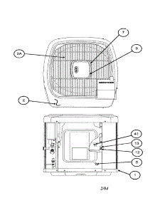 Outlet Grille  /  Top Cover parts for Carrier Central Air Conditioner 38TZA036 SERIES340 from AppliancePartsPros.com