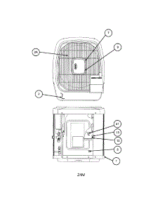 Outlet Grille  /  Top Cover parts for Carrier Central Air Conditioner 38TZA060 SERIES330 from AppliancePartsPros.com