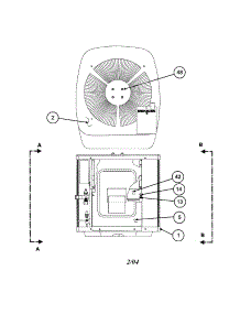Outlet Grille  /  Top Cover parts for Carrier Central Air Conditioner 38YKC030 SERIES320 from AppliancePartsPros.com