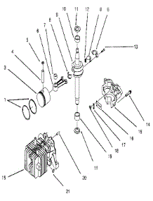 2 Cycle Engine Assembly parts for Craftsman Gas Walk-Behind Mower 3934 from AppliancePartsPros.com