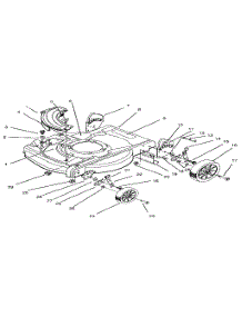 Deck & Wheel Assembly (Hand Push) parts for Craftsman Gas Walk-Behind Mower 3936 from AppliancePartsPros.com