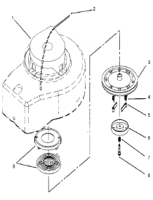 Recoil Starter Assembly parts for Craftsman Gas Walk-Behind Mower 3936 from AppliancePartsPros.com