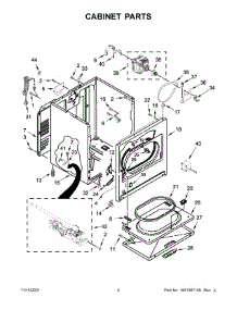 Cabinet Parts parts for Whirlpool Dryer 3DWGD4815FW1 from AppliancePartsPros.com
