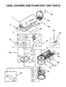 Case, Gearing And Planetary Unit Parts parts for Kitchenaid Stand Mixer 3KSM95TCZ0 from AppliancePartsPros.com