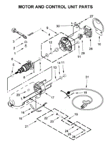 Motor And Control Unit Parts parts for Kitchenaid Stand Mixer 3KSM95TCZ0 from AppliancePartsPros.com