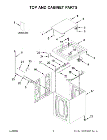 Top And Cabinet Parts parts for Whirlpool Washer 3LWTW4705FW1 from AppliancePartsPros.com