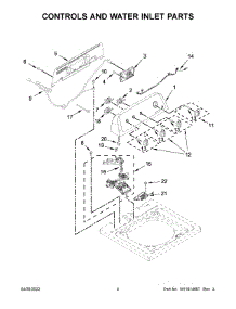 Controls And Water Inlet Parts parts for Whirlpool Washer 3LWTW4705FW1 from AppliancePartsPros.com