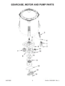Gearcase, Motor And Pump Parts parts for Whirlpool Washer 3LWTW4815FW1 from AppliancePartsPros.com