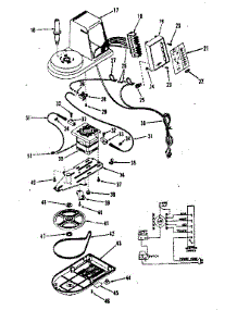 Wiring Diagram And Motor Housing parts for Kenmore Food Processor 400.693100 (400693100, 400 693100) from AppliancePartsPros.com