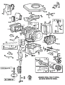 Engine Assembly parts for Briggs & Stratton Lawn & Garden Engine 400700 TO 400799 (1200 - 1200) from AppliancePartsPros.com
