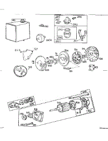 Starting Motor And Flywheel Assembly parts for Briggs & Stratton Lawn & Garden Engine 401400 TO 401499 (0010 - 0013) from AppliancePartsPros.com