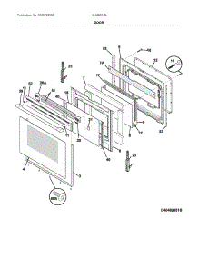 Door parts for Ikea Electric Range 40462051B from AppliancePartsPros.com