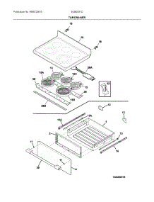Top / Drawer parts for Ikea Electric Range 40462051D from AppliancePartsPros.com