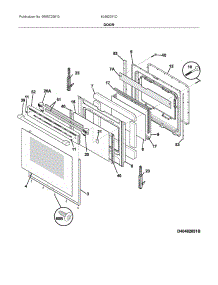 Door parts for Ikea Electric Range 40462051D from AppliancePartsPros.com