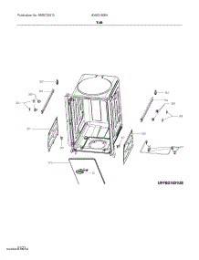 Tub parts for Ikea Dishwasher 404621690A from AppliancePartsPros.com