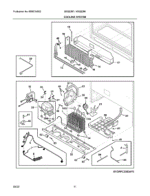 Cooling System parts for Frigidaire Side-By-Side Refrigerator 40522286A from AppliancePartsPros.com